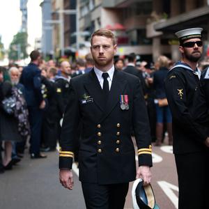 Item 22: Naval Officer Jai Coppen prepares for the ANZA...
