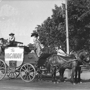 The Virginian coach and cowboys (taken for Union Theatr...