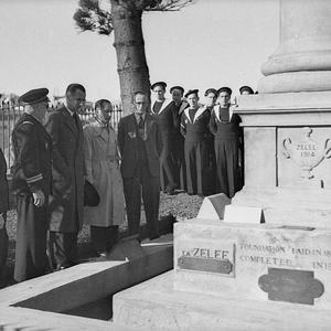 Group at La Perouse monument (taken for M. Soudan, "Cou...