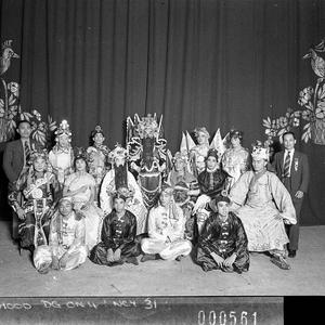 A tableau on stage in Chinese costumes