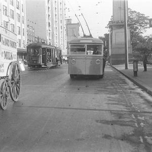 Trolley-bus No 2, a Bondi tram & a Dairy Farmers milk c...