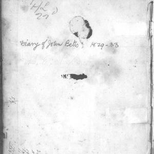 John Betts diary, 12 April 1829-16 August 1833