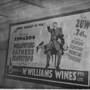 Poster advertisement for "Following Father's footstep's...