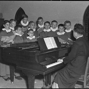 Christ Church Cathedral choristers practice their parts...