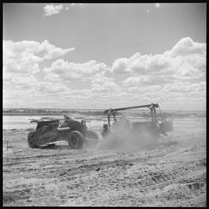 File 02: Construction progress, Kurnell site (Rolleiflex negs) shows panorama of landscape, November 1953 / photographed by Max Dupain