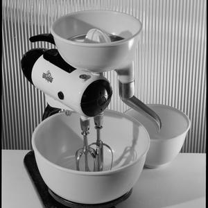 File 54: Pixie Mixer, with juicer attachment, ca. 1948 / photographed by Max Dupain