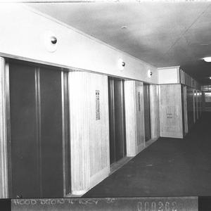 Entrance hall, showing the three lifts, MLC Building (f...