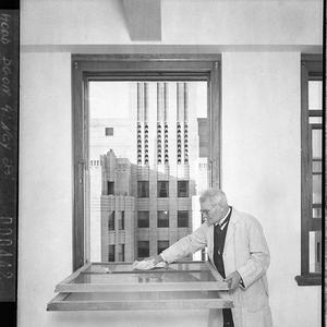 A.P.A. Building. The inventor demonstrates the detail o...