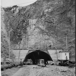 Portion of Glenbawn Dam under construction near Scone
