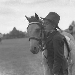 A young lad with his horse entry, Liverpool Show