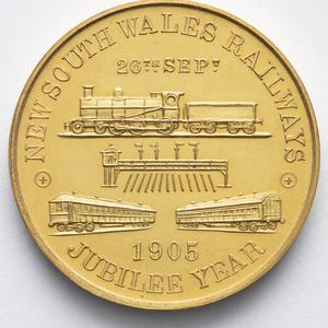 Item 0453: N.S.W. Railway Jubilee medal, 1905