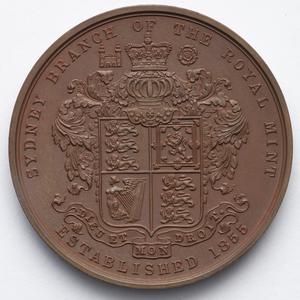 Item 0582: Medal commemorating both the Sydney Mint and...