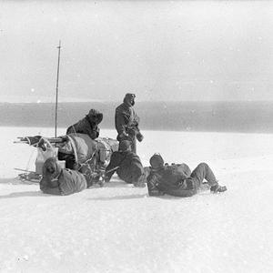 C208: A breather whilst sledging south from Cape Deniso...