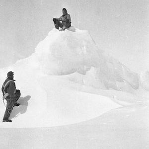 Q699: McLean on top of iceberg frozen in the floe off K...