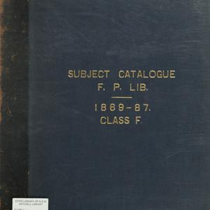Classified subject and title catalogue of the books in ...