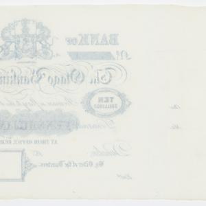 Item 753: Otago Banking Company, banknote, ten shilling...