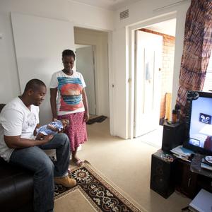Item 34: Ali Kargbo, a refugee from Sierra Leone, with ...