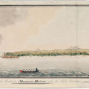 Item 03: View of the Heads of Macquarie Harbour. with t...