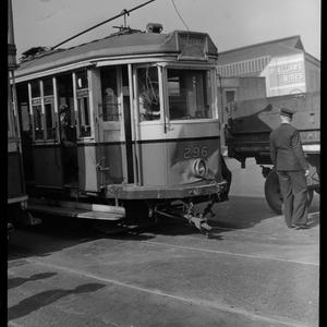 Tram and lorry smash Harris Street Pyrmont, 19 March 19...
