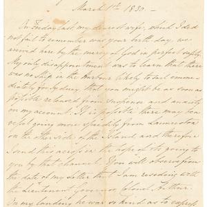 Broughton family - Letters received, together with a pr...