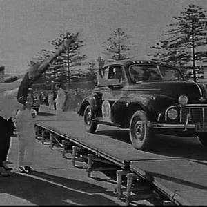 Start of the 1957 Ampol Trial at Bondi Beach
