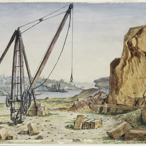 Pyrmont Quarry Sydney / watercolour drawing by A. Tisch...