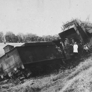 Coal train smash - St Heliers, NSW