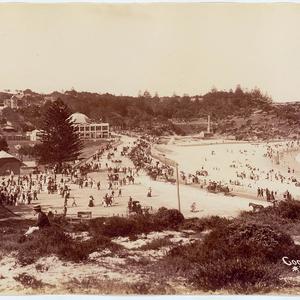 Coogee [showing beach, esplanade and trams]