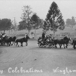 Victory celebrations parade - Wingham, NSW