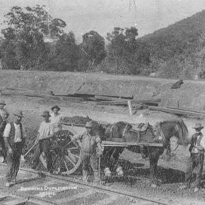 Railway gang on the Bowning line duplication - Bowning,...