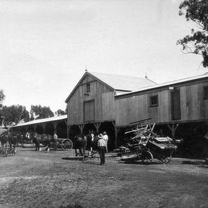 Dookie Agricultural College, machinery shed - Shepparto...