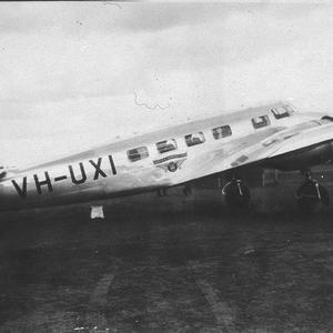 Lockheed Electra aeroplane of Guinea Airways Ltd at Hay...