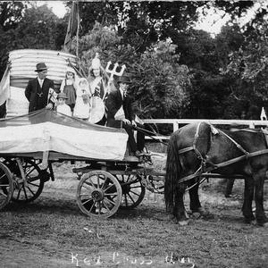 Float during Red Cross Day procession - Wingham, NSW