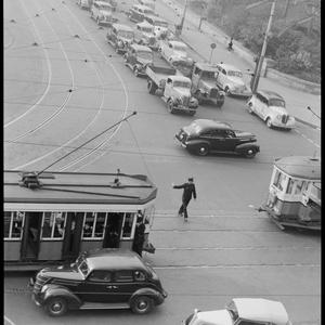File 57: Sydney, traffic in streets, Elizabeth St, [193...