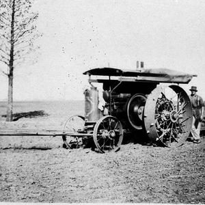 Crude oil engine Jelbart tractor and plough with auto s...