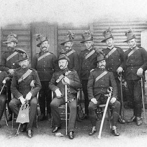 Mounted troopers seated - Gundagai, NSW