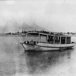 Cream boat on Hastings River - Port Macquarie, NSW