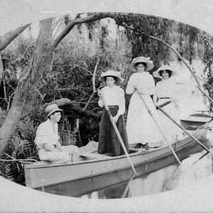 Women punting in the Richmond River - Coraki, NSW