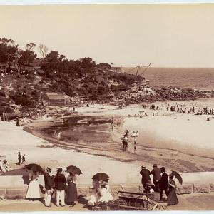 Coogee [showing northern headland and people on beach a...