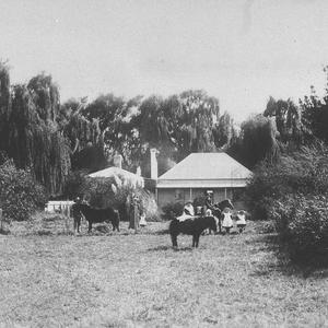 Margetts family outside homestead - near Tongio, VIC
