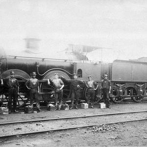 Steam locomotive and engine cleaners - Singleton (?), N...