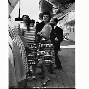 Departure of Greek ocean liner Patris, 1960
