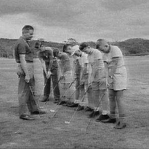 Golf camp for schoolboys, National Fitness Camp, Narrab...