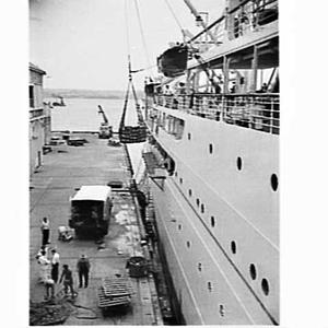 Departure of Greek ocean liner Patris, 1960