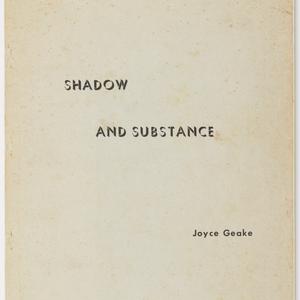 Joyce Geake typescript of 'Shadow and substance : refle...