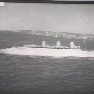 Queen Mary entering port
