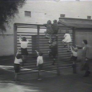 Blackfriars Infants School: physical exercise: climbing...
