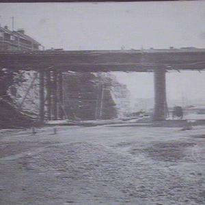 Construction of overhead bridge to No. 60 jetty, Jones ...