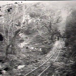 Trial Bay: laying railway track