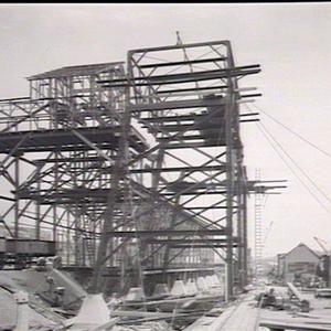 Wheat elevators, Glebe Island, steel construction